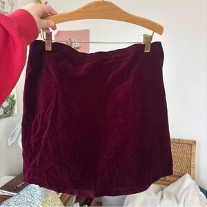 Velvet 90s mini skirt